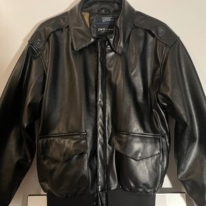 Faux Leather Flight Jacket